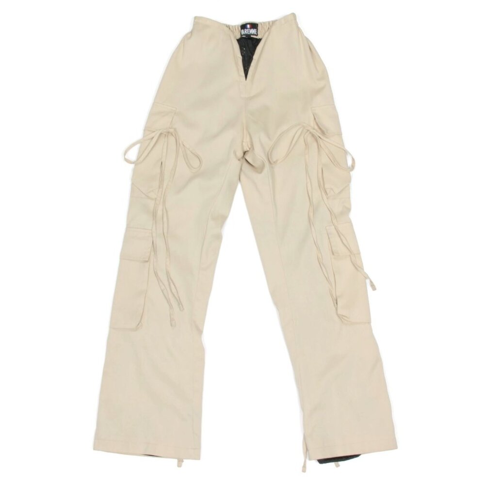 Varenne Cargo Pants Women's size L khaki tan lined hiking yoga activewear - 914